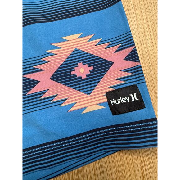 NWT Hurley Weekender 20" Board Shorts Blue Geometric Men's Swimwear 30 - Picture 3 of 6